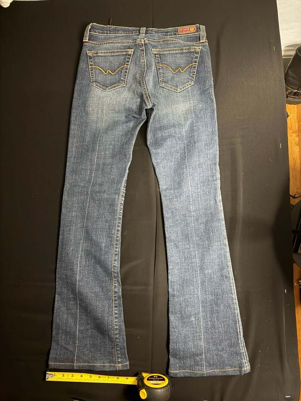 AG Adriano Goldschmied The Angel Bootcut Low Rise Blue Denim Jeans
